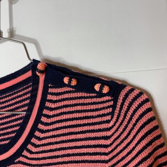NEW~ J Crew Shoulder-button Sweater In Stripe Size M - Picture 7 of 9